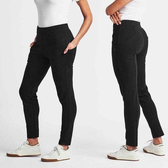 Betabrand Black Journey Ponte Cargo Slim Fit Pants - Picture 1 of 11